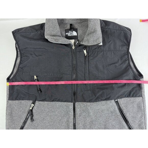The North Face Denali Fleece Vest Men XL Grey Black Full Zip Polartec Outdoor - Picture 6 of 7